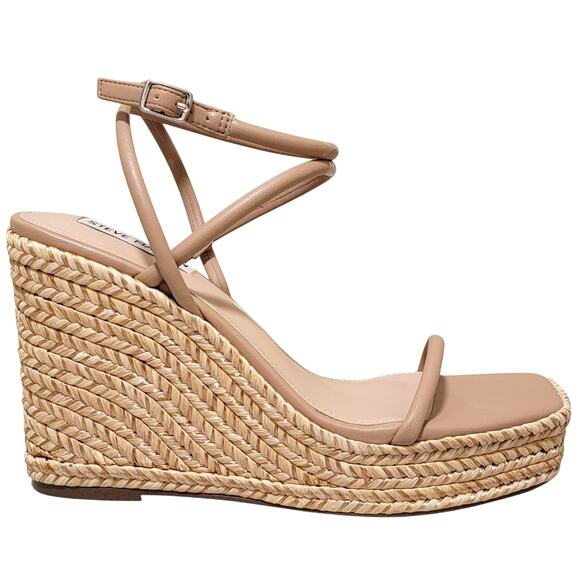 Steve Madden Women Unify Espadrille Wedge Strappy Sandal Size US 9M Natural - Picture 2 of 4